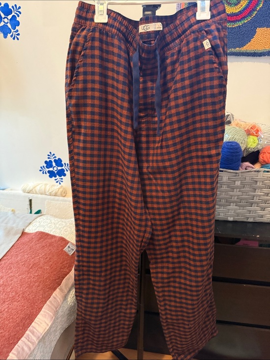 UGG Other - UGG Men's Orange and Black Checked Lounge Joggers